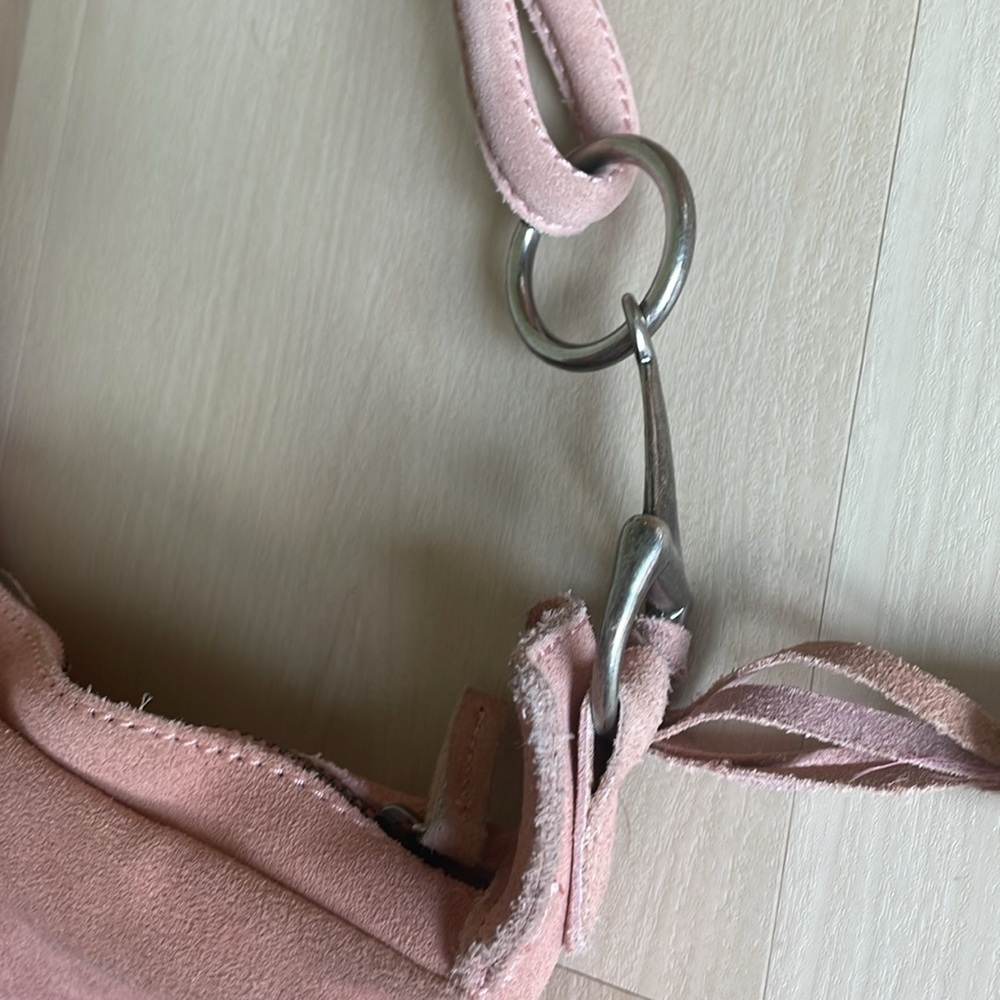 Vintage Fossil Y2k suede hobo bag with tassel - Picture 4 of 13